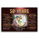 Custom Canvas Art - 56th Wedding Anniversary Gift - Personalized With Photo - When I Tell You I Love You - Celebrating 56 Years Of Love Bri In Style